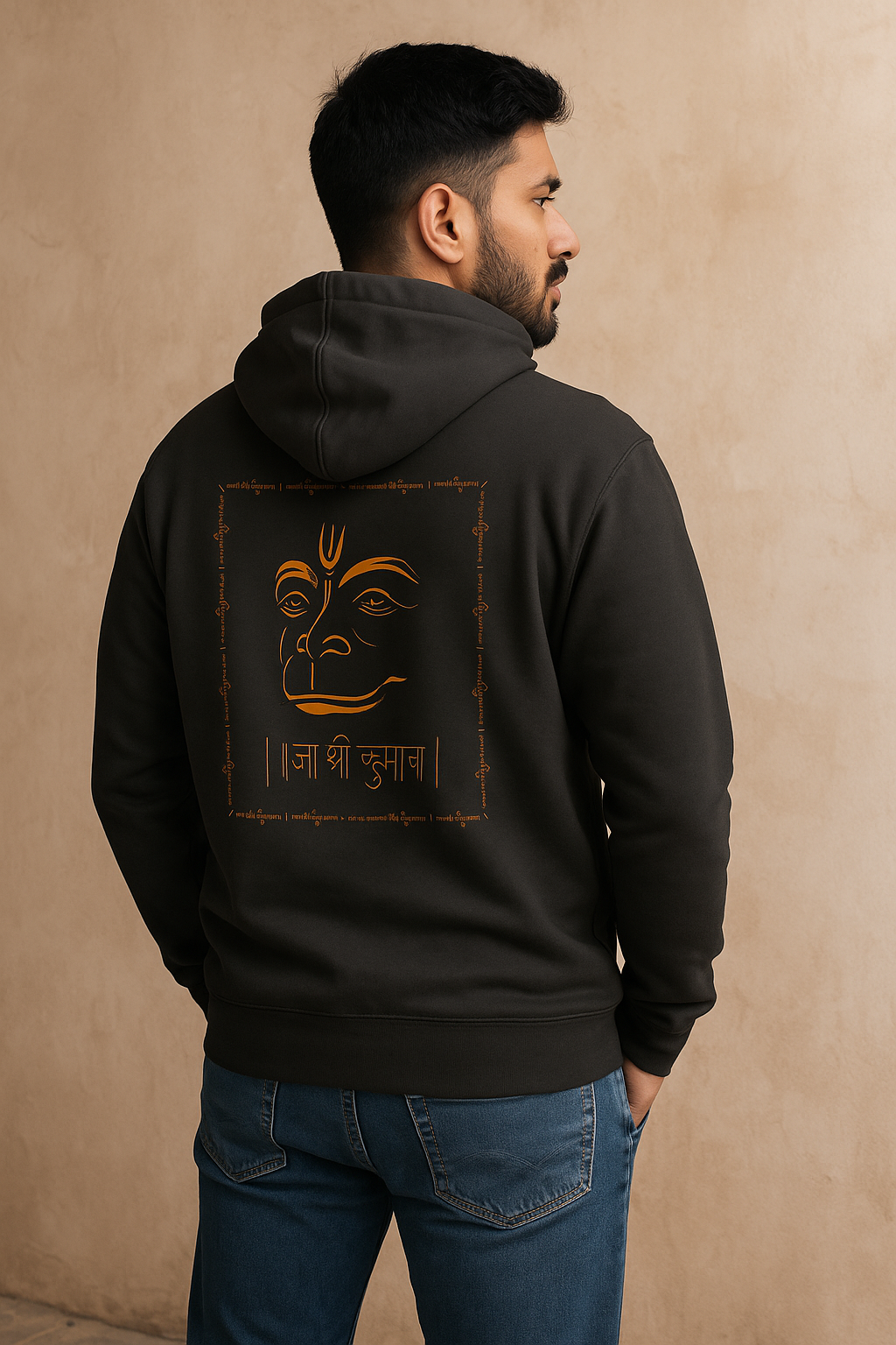हनुमान hoodie – bold devotional oversized hoodie with sacred streetwear design