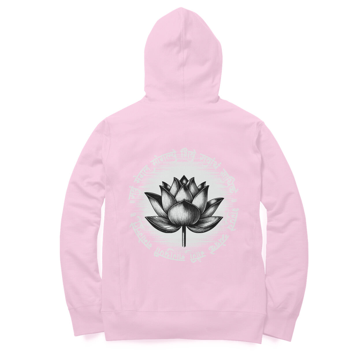Back View - Krishna hoodie – bold oversized hoodie featuring Shri Krishna silhouette on front and back
