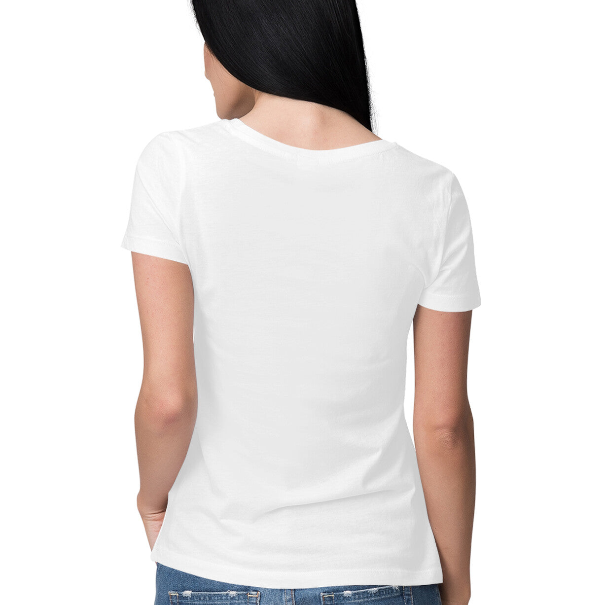 Back View - Live in the Moment women’s t-shirt – cotton tee with butterfly graphic and mindful quote