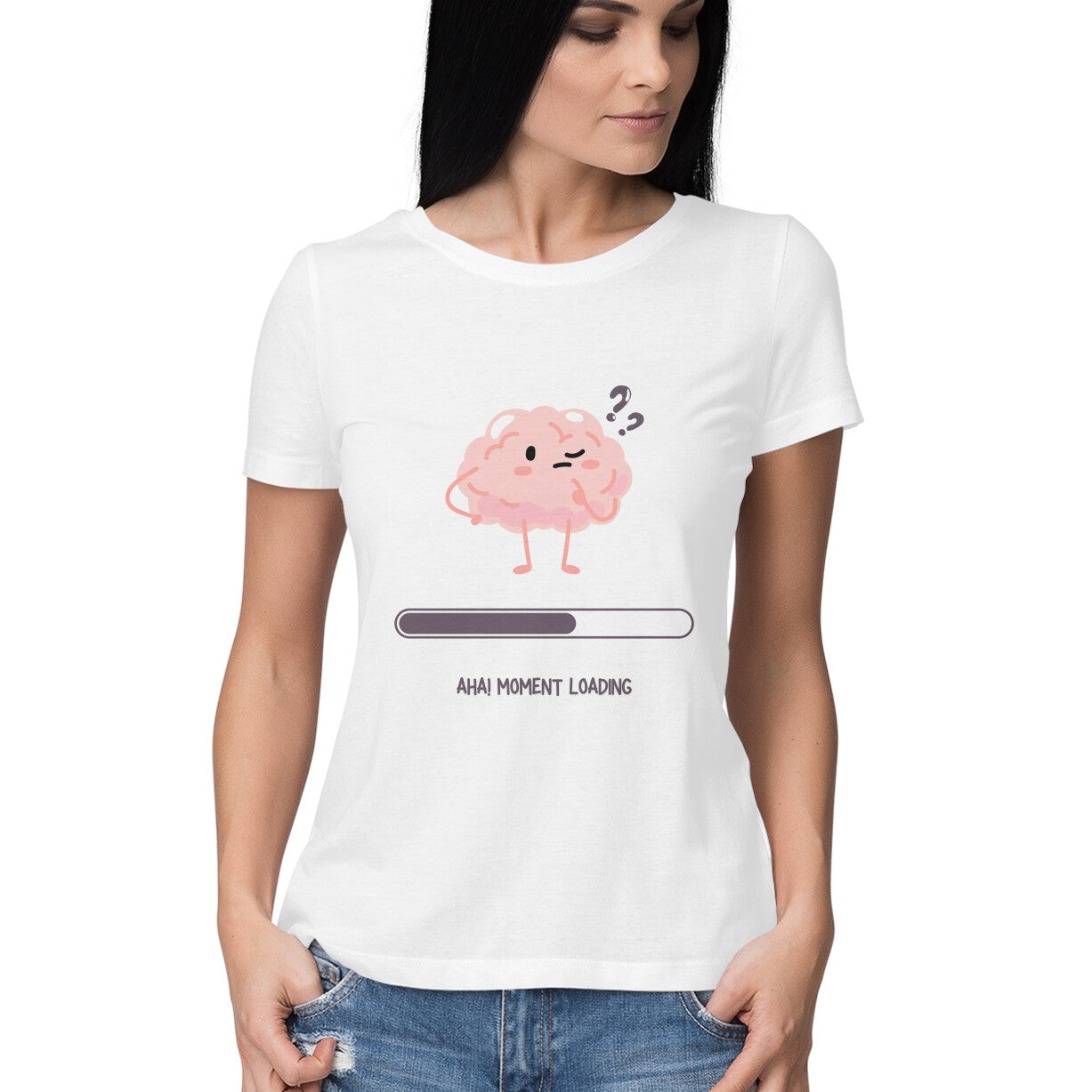 Overthinker women’s t-shirt – minimalist cotton tee with mental health quote