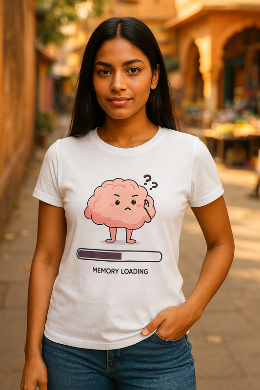 Overthinker women’s t-shirt – minimalist cotton tee with mental health quote