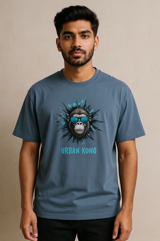 Oversized graphic t-shirt with gorilla print – Urban street style