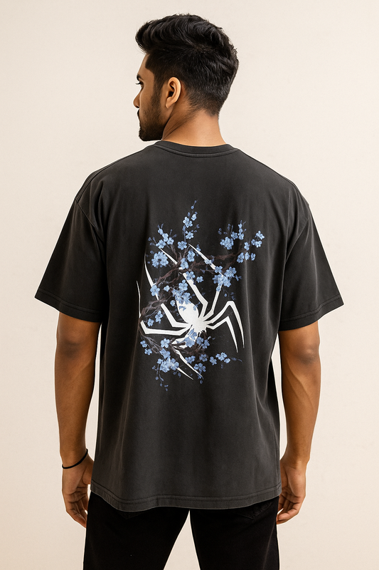 SoulSet Cherry Blossom Spider Graphic Oversized T-Shirt