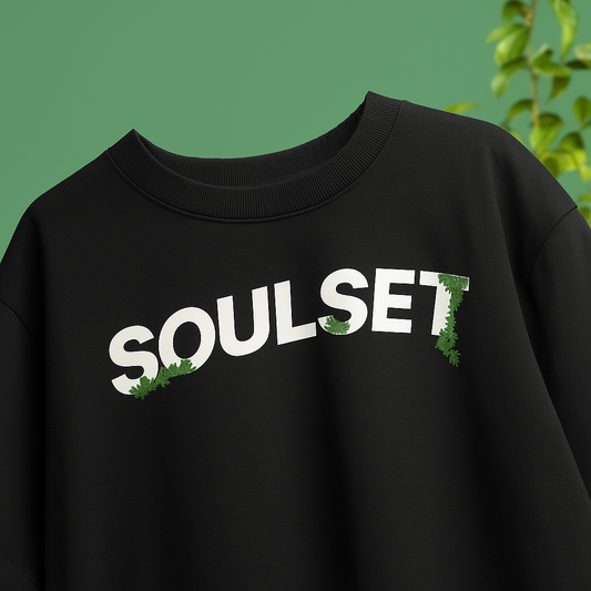 oversized 240 GSM black or navy blue cotton t-shirt with bold white 'Ice in My Veins' DTG print by SoulSet – streetwear design made in India.
