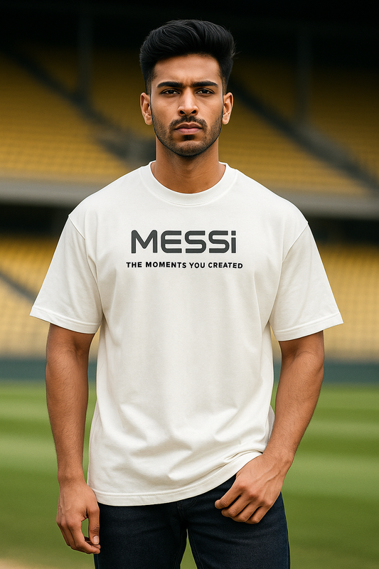 Oversized Messi tribute tee – The Journey. The Legacy. streetwear edition